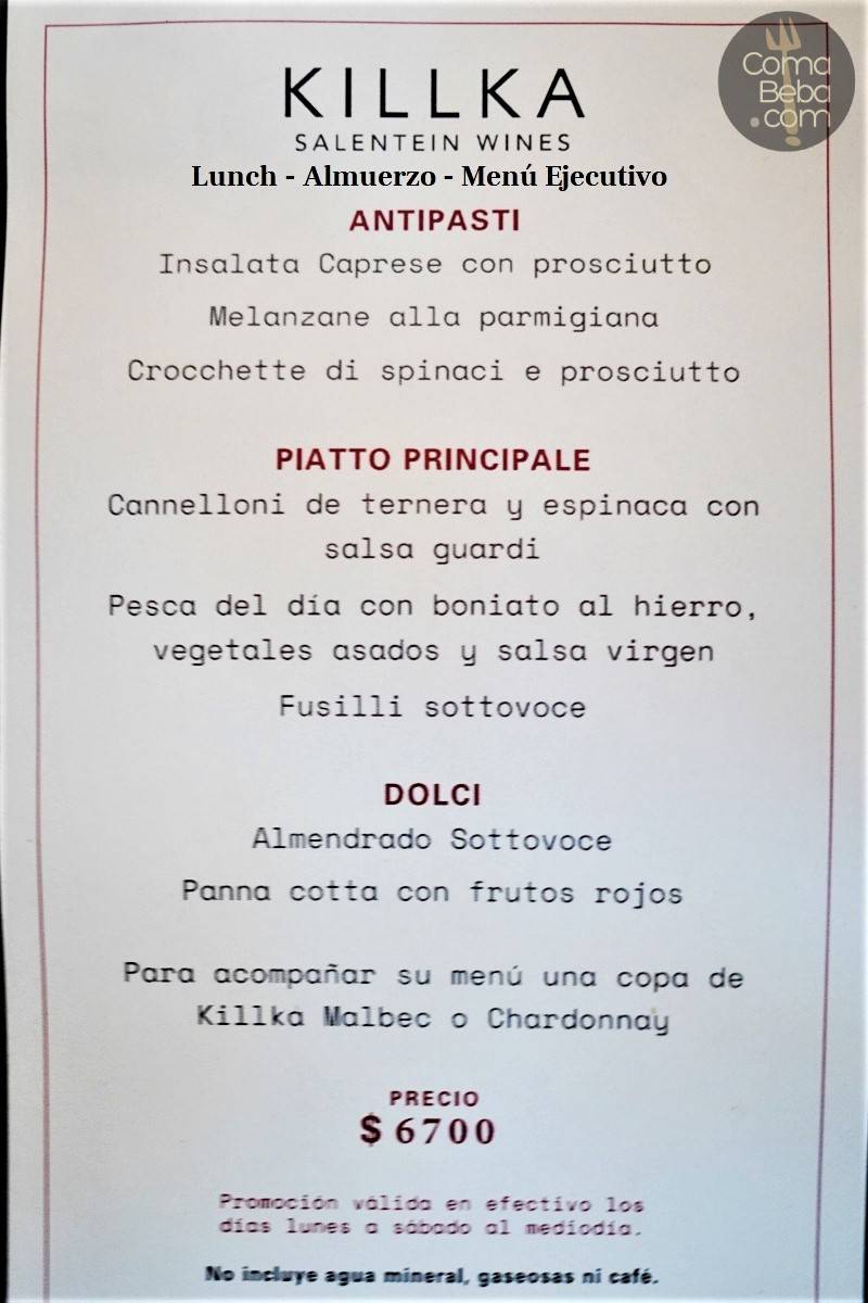 Sottovoce Menu With Prices Buenos Aires Restaurant And Bar Reviews