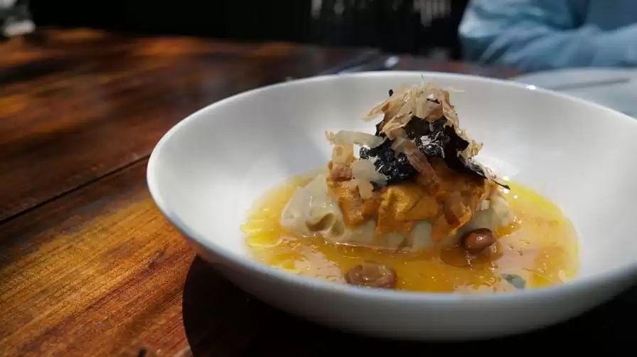 Catch of the Day with Sea Urchin at Ambrosia Bistro