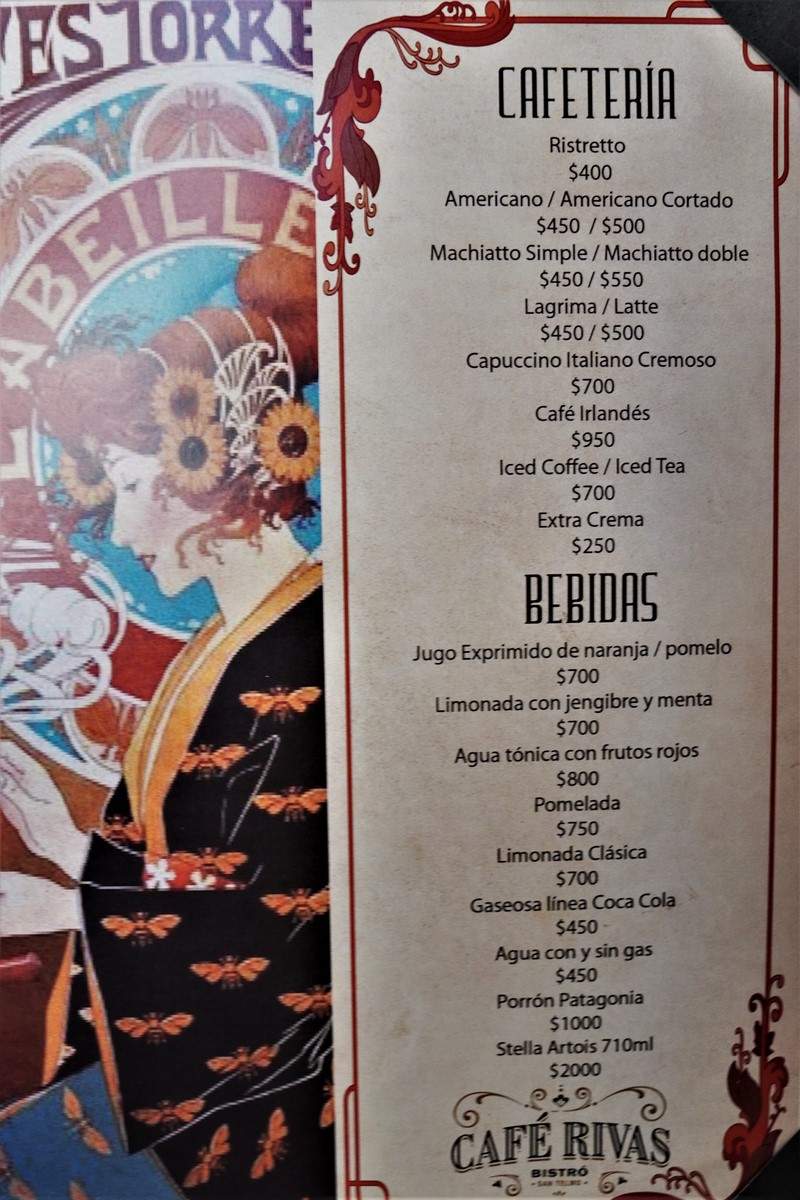 Café Rivas – Menu with Prices- Buenos Aires | Buenos Aires Restaurant and  Bar Reviews