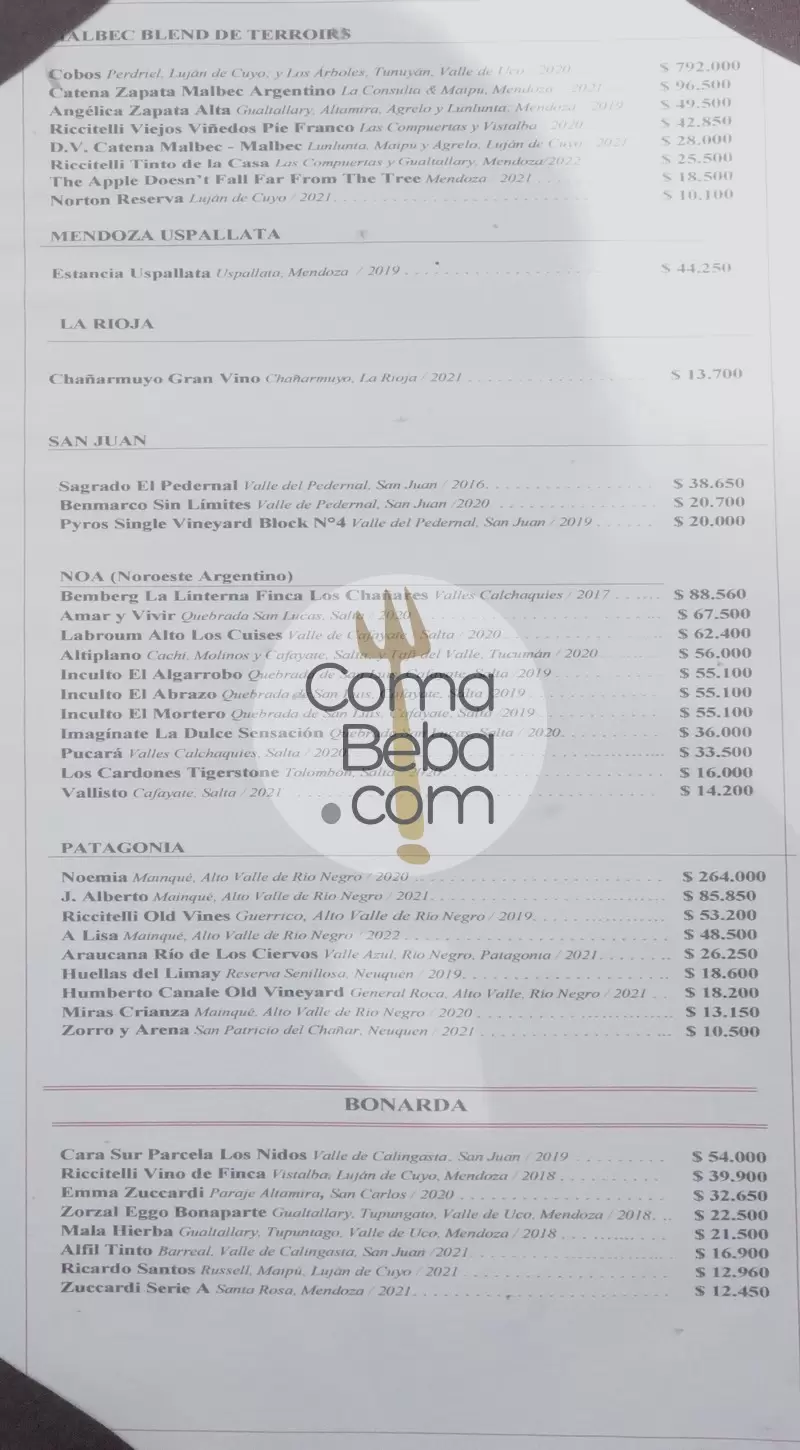 Don Julio Menu p11