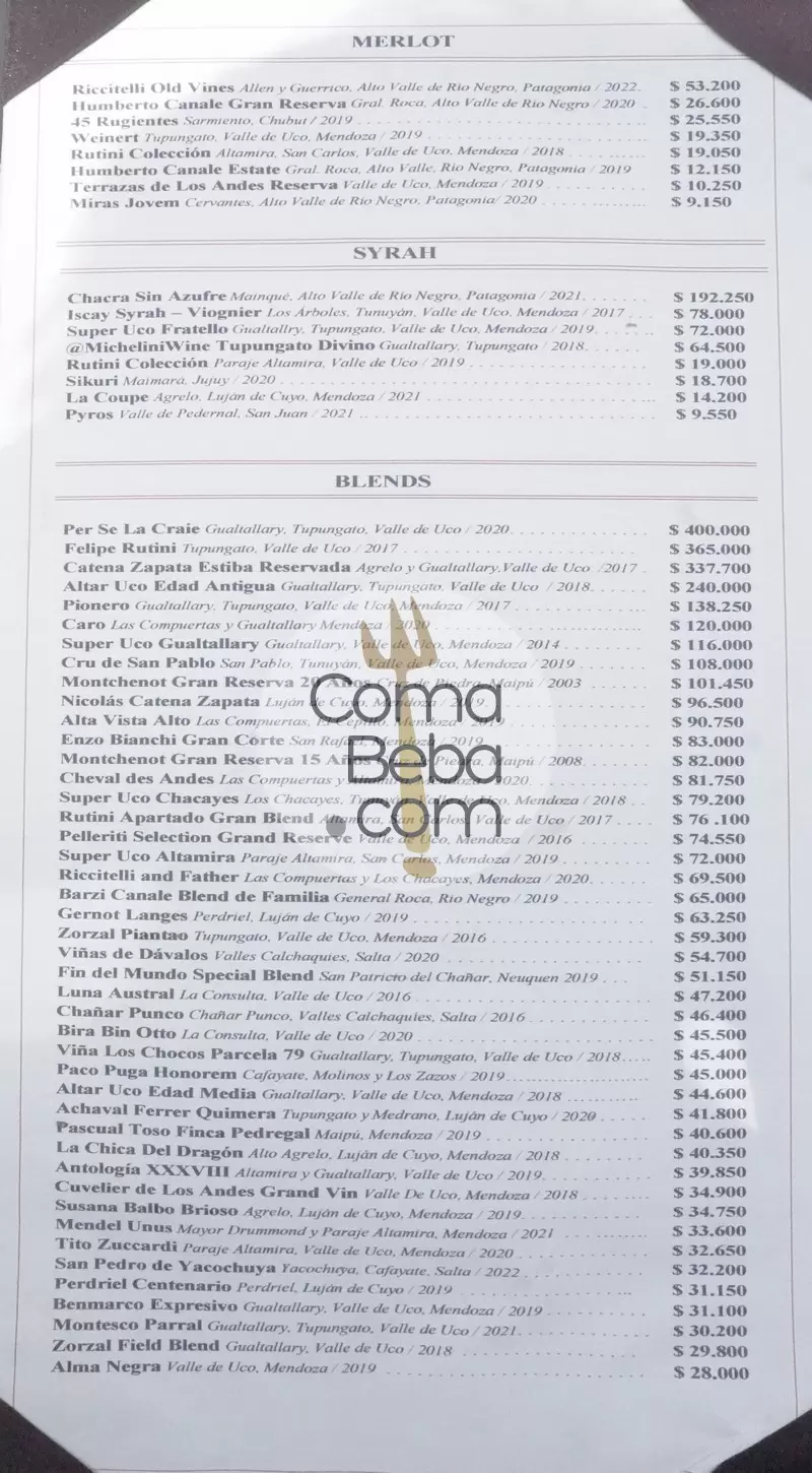 Don Julio Carta con Precios p14