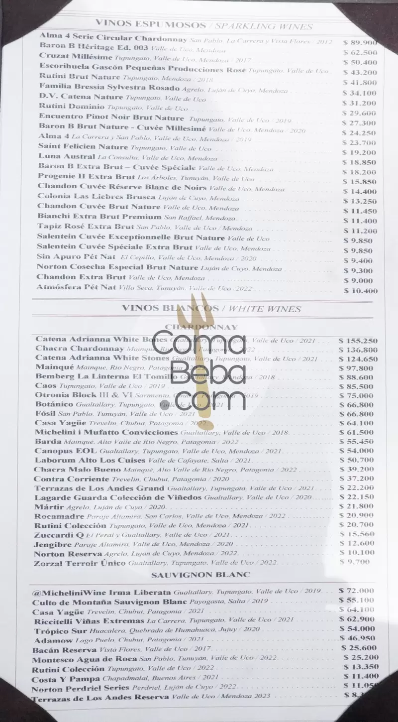 Don Julio Menu p6