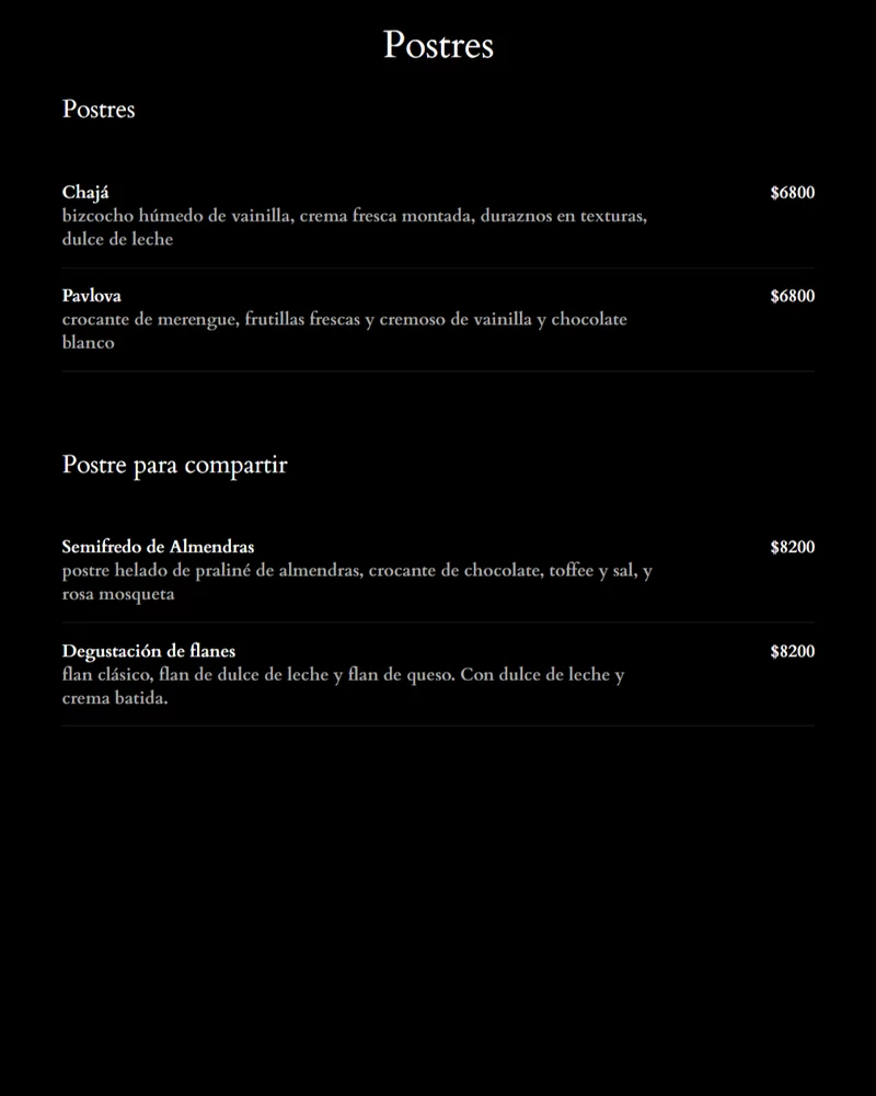 Duhau Restaurante – Carta con precios p5