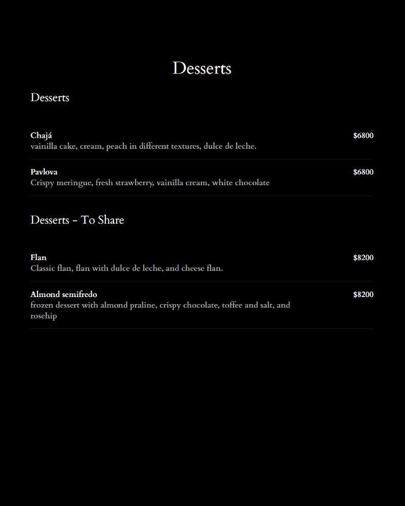 Duhau – Menu with Prices p4