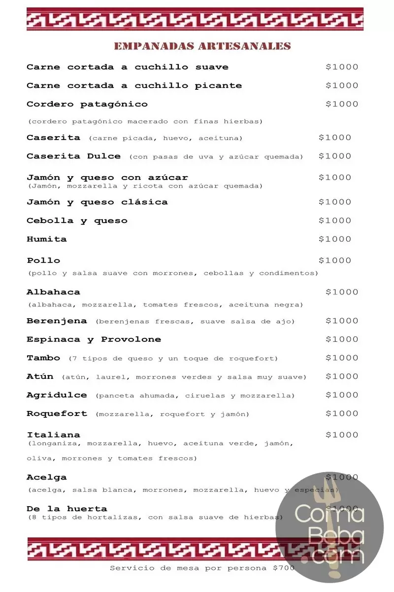 La Querencia Menu with Prices p2