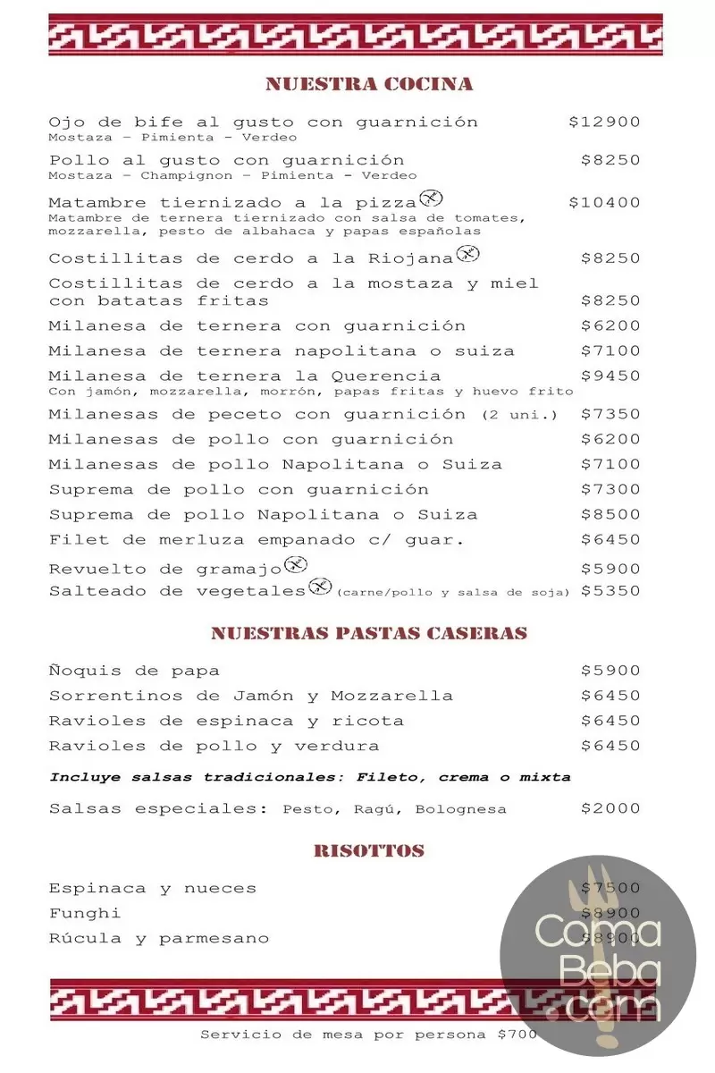 La Querencia Carta con Precios p5