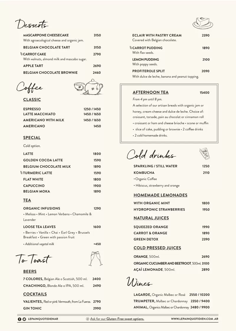 Le Pain Quotidien Menu with Prices p4