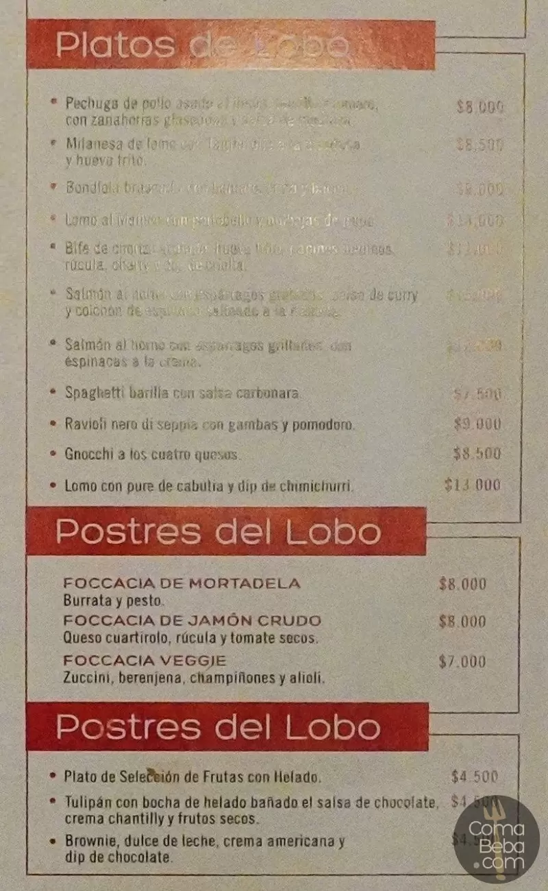 Lobo Café Menu with Prices p4