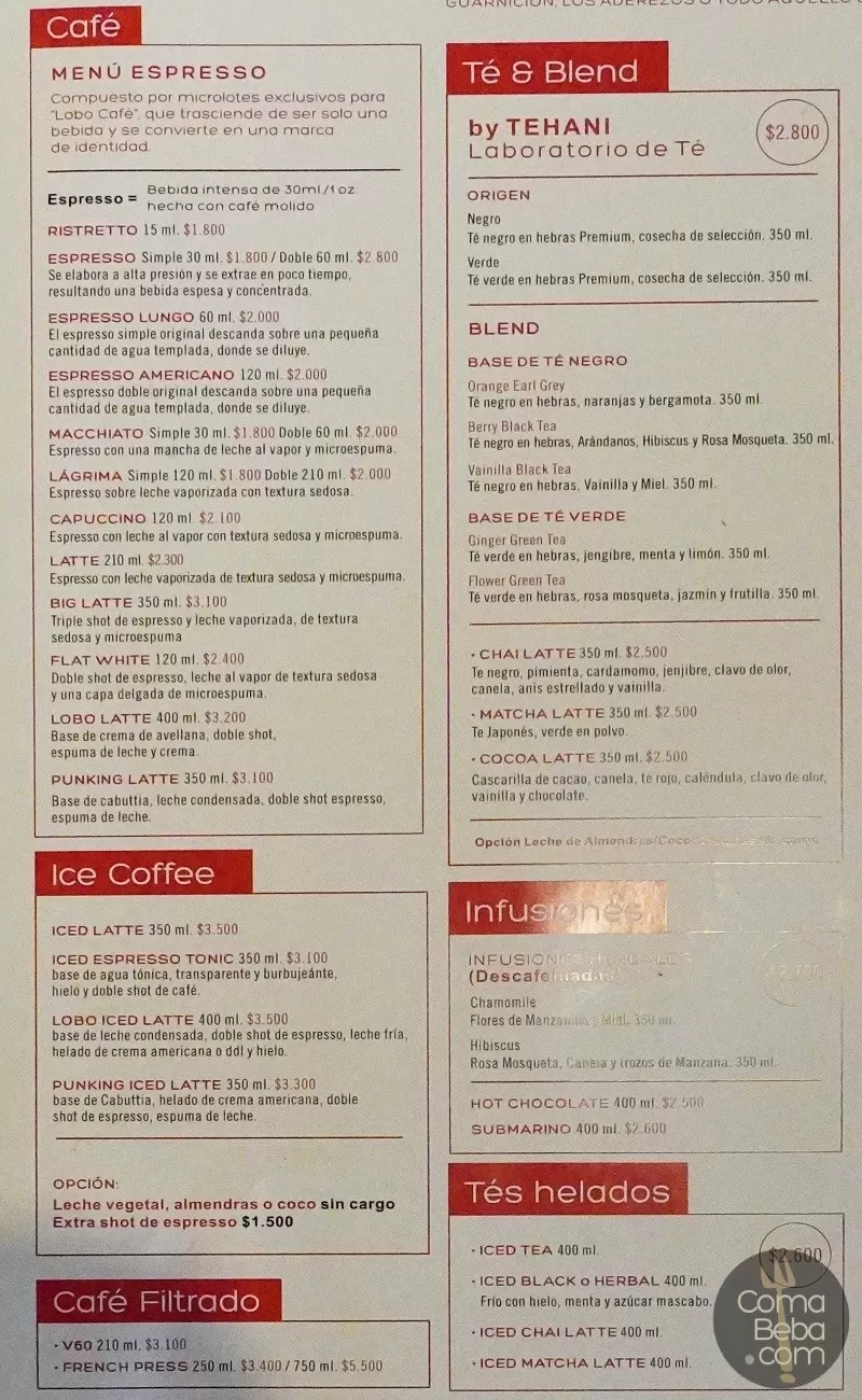 Lobo Café Menu with Prices p7