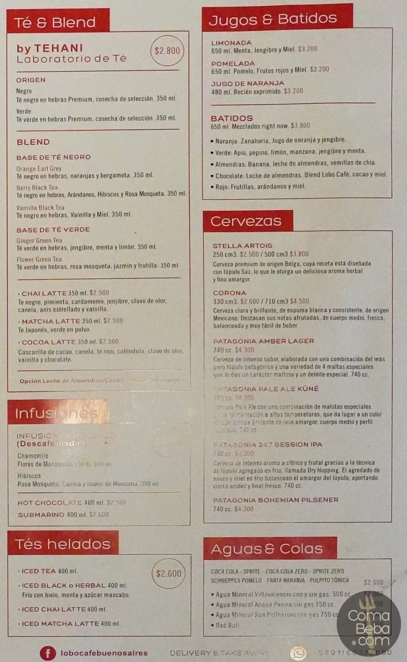 Lobo Café Menu with Prices p8