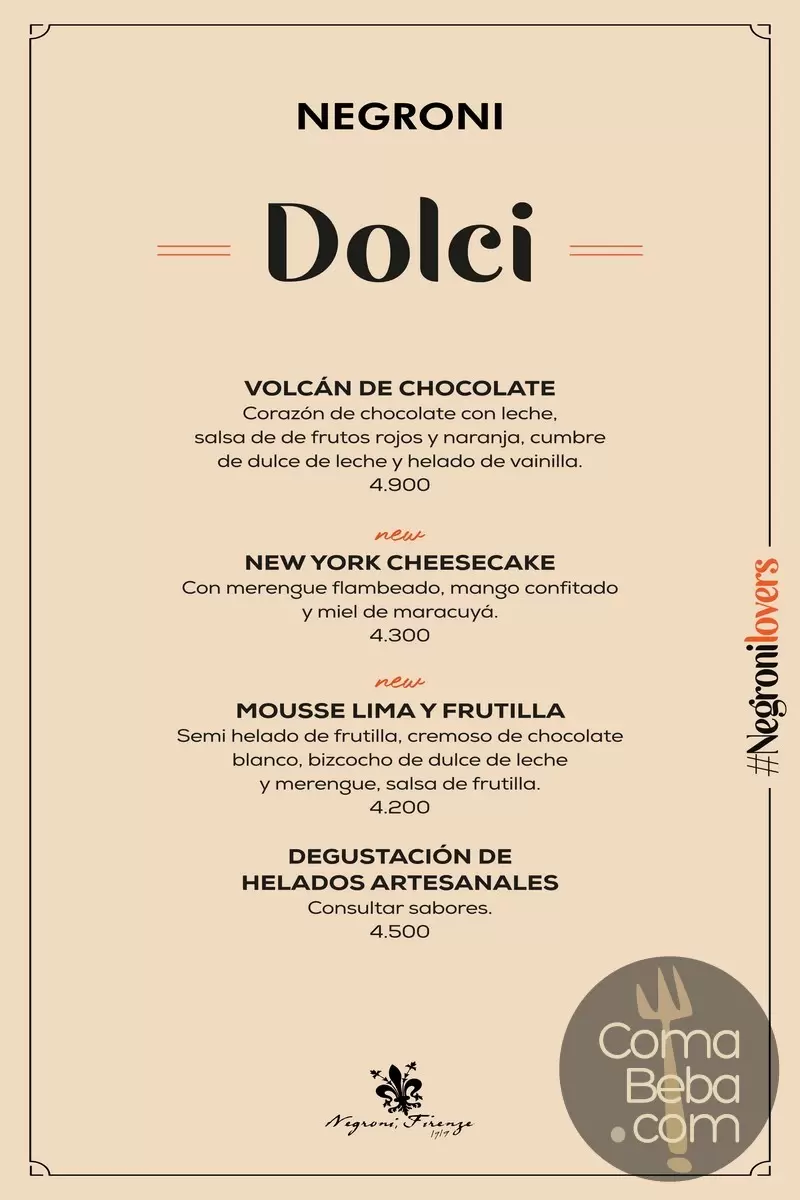 Negroni Villa Devoto Menu with Prices p9