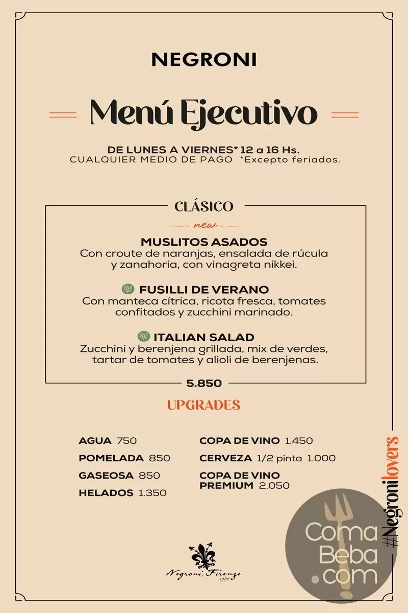 Negroni Puerto Madero Menu p17