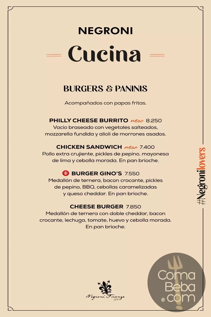 Negroni Puerto Madero Menu p3