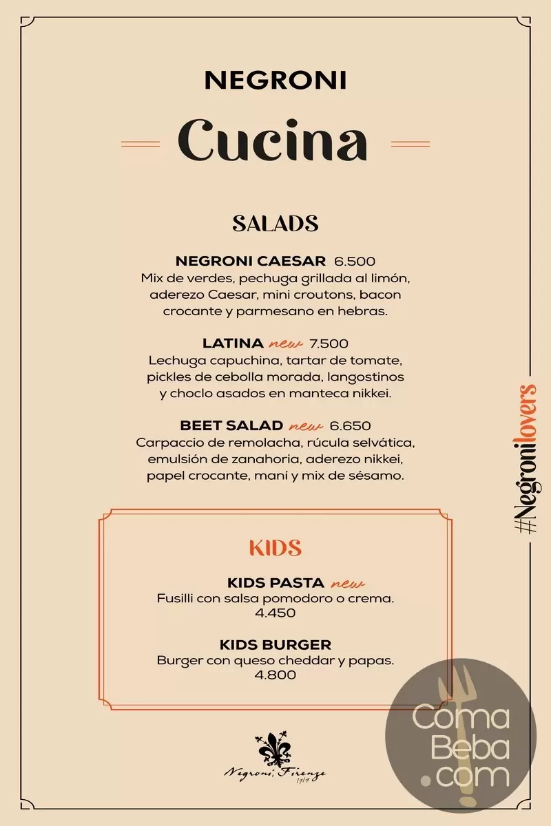 Negroni Puerto Madero Menu p4