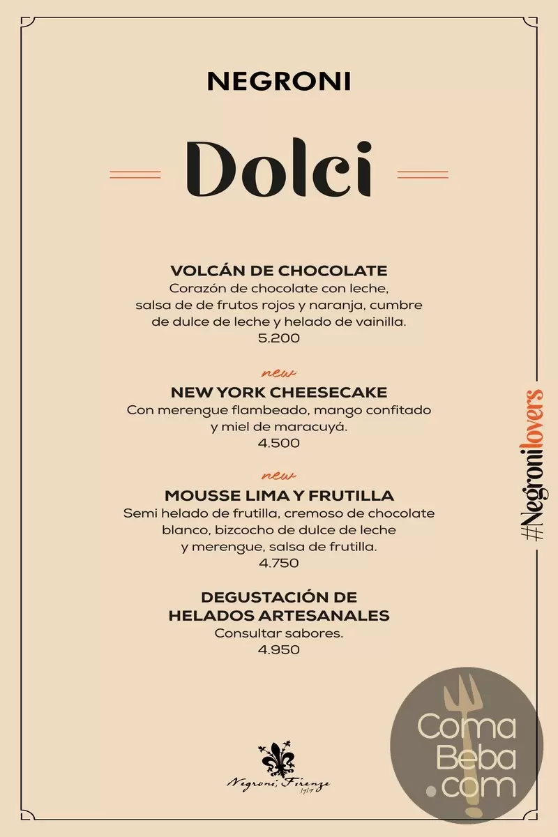 Negroni Puerto Madero Menu p9