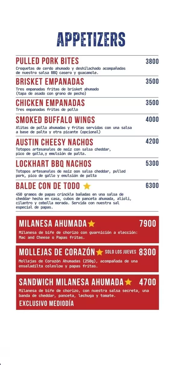 Ribs al Rio – Costanera Norte – Menu with Prices p2