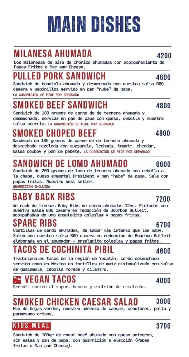 Ribs al Rio – Polo – Menu with Prices