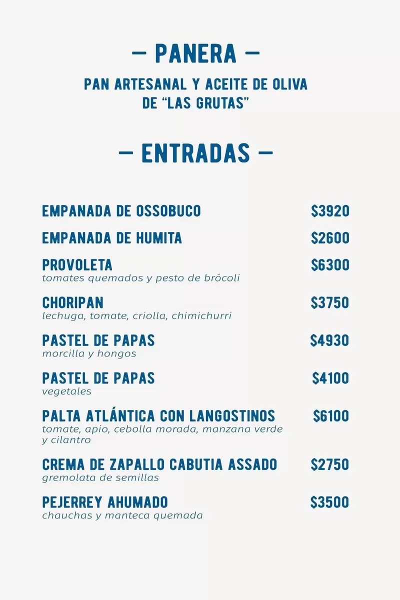 Rotisería Atlántico Carta con Precios