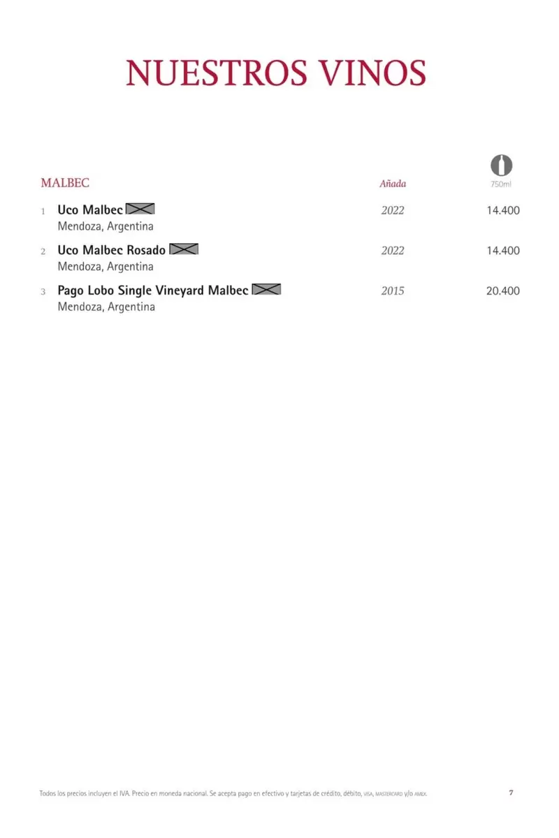 Sagardi Buenos Aires Wine List p3