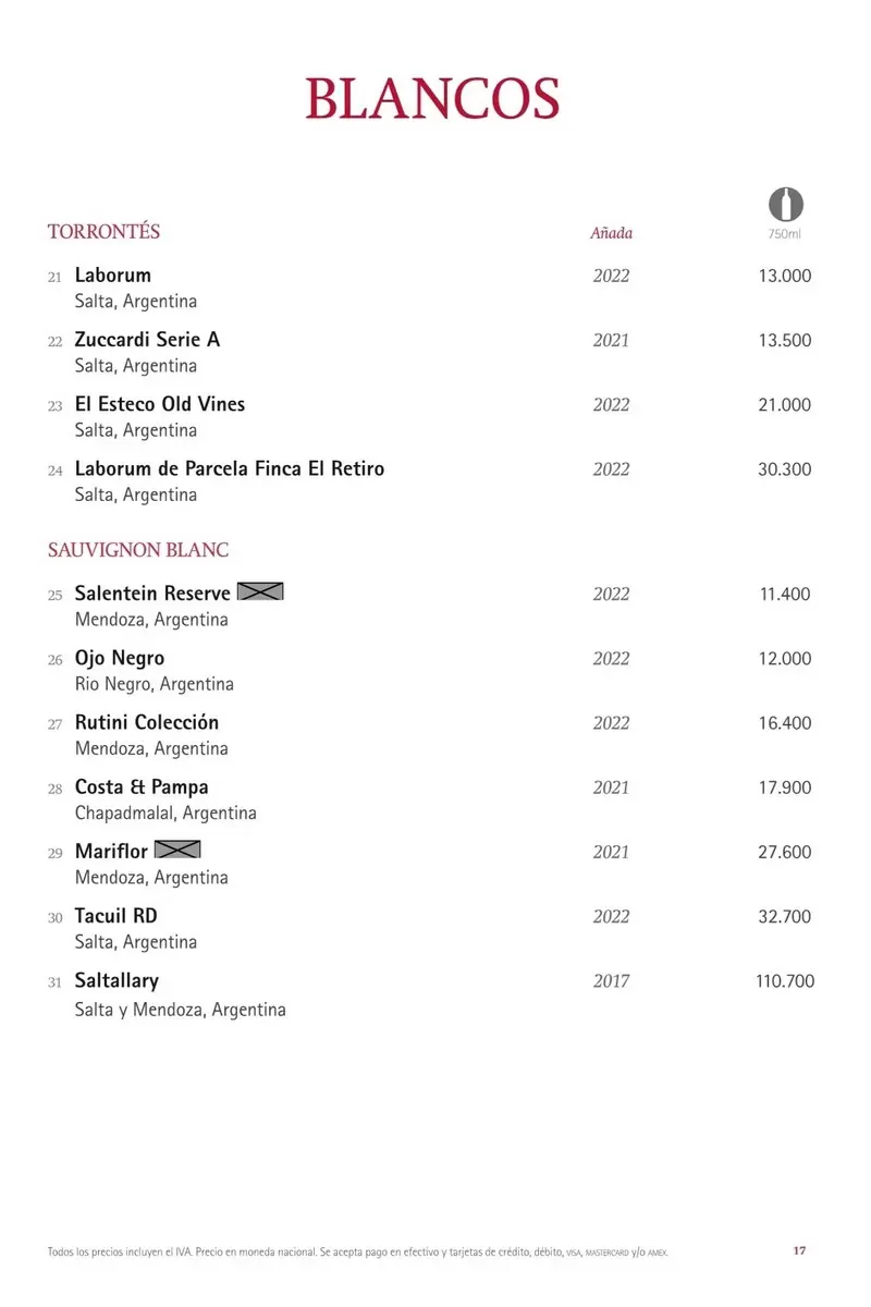 Sagardi Buenos Aires Wine List p7