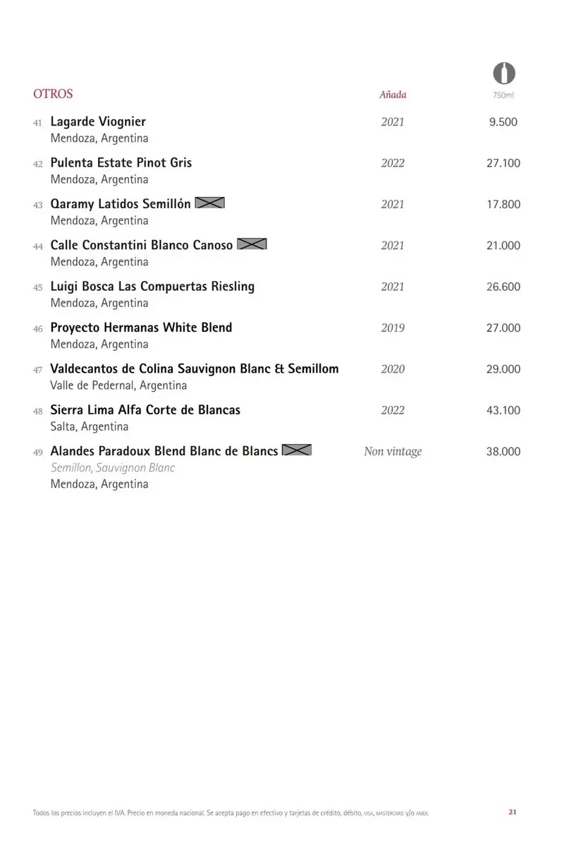 Sagardi Buenos Aires Wine List p9