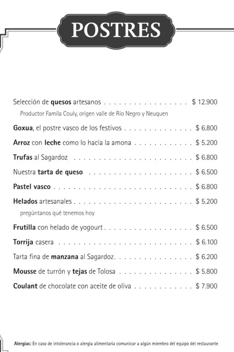 Sagardi Buenos Aires – Carta con precios p7