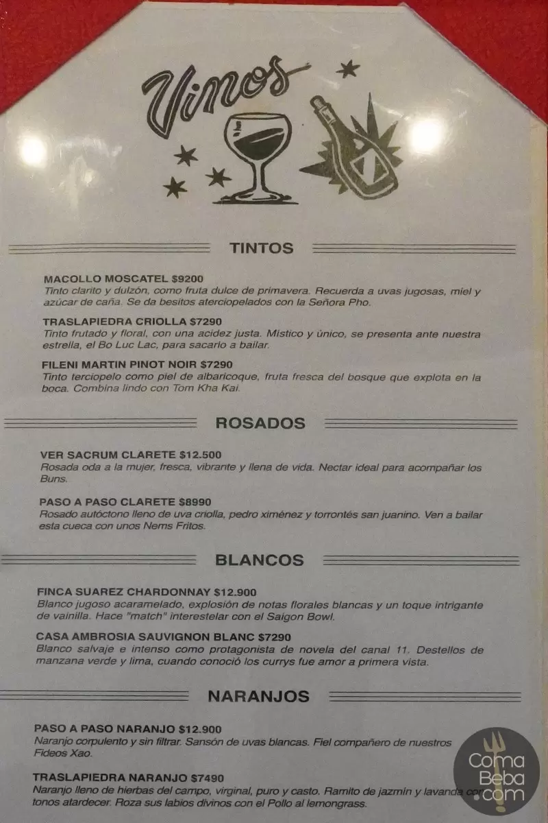 Saigón Noodle Bar – Carta con precios p4