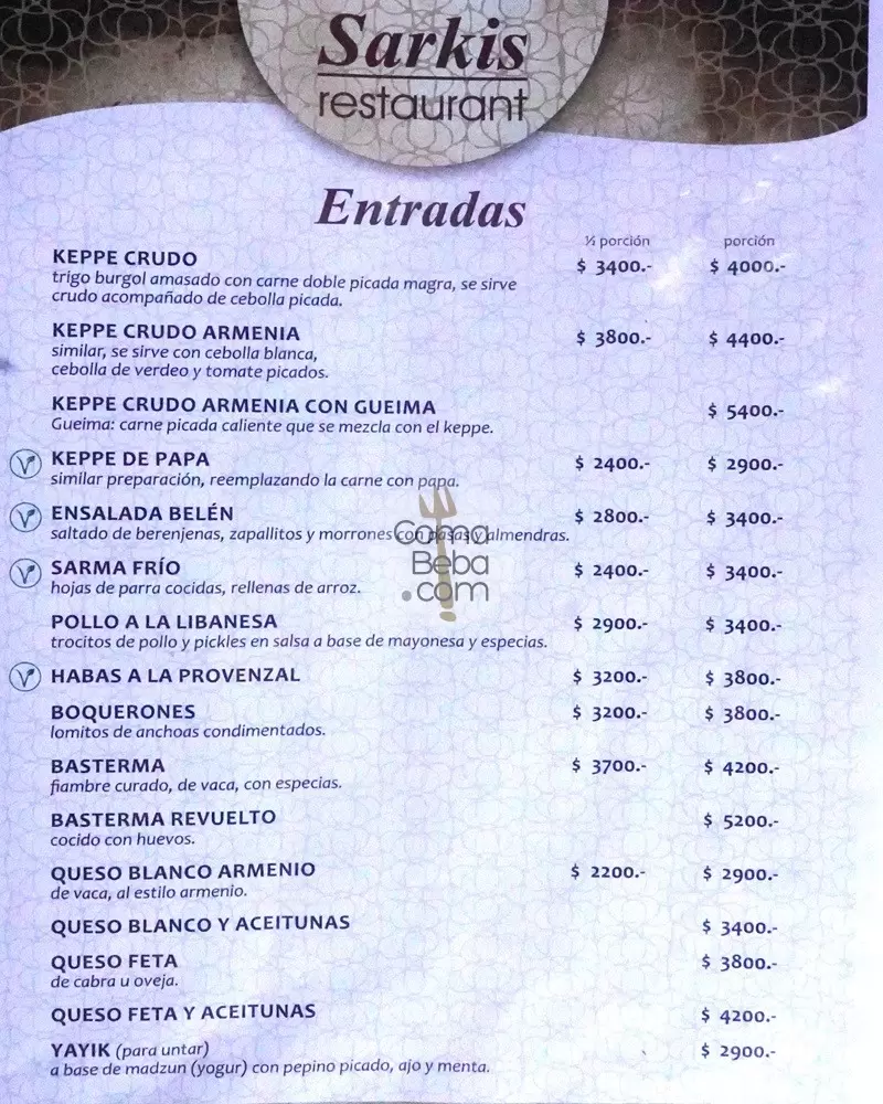 Sarki’s Buenos Aires Menu p2