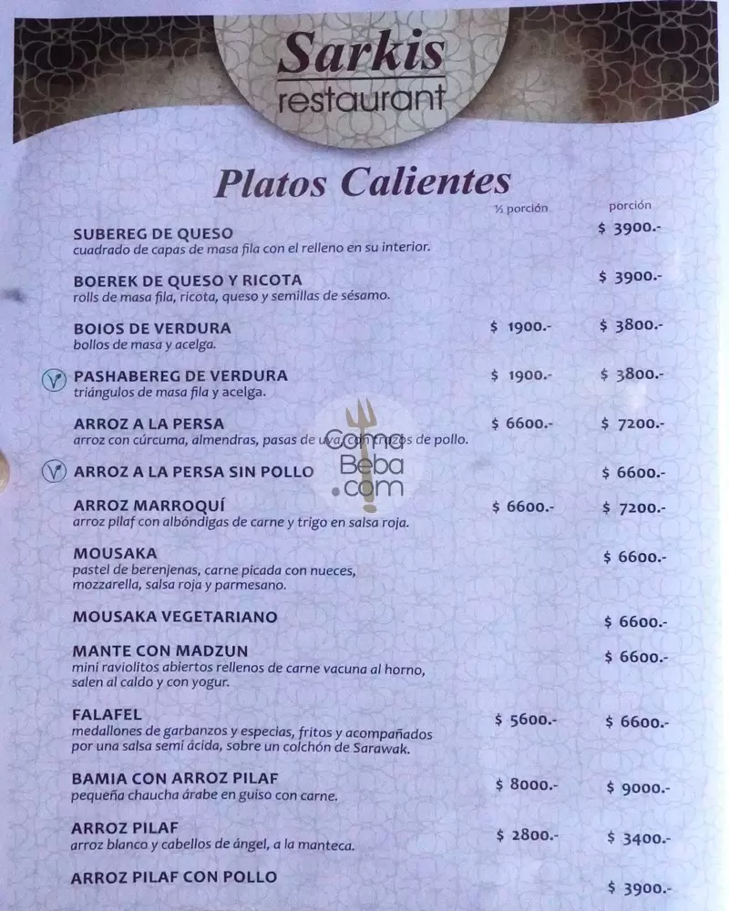 Sarki’s Buenos Aires Menu p3