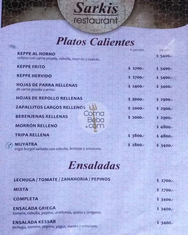 Sarki’s Buenos Aires Menu p4