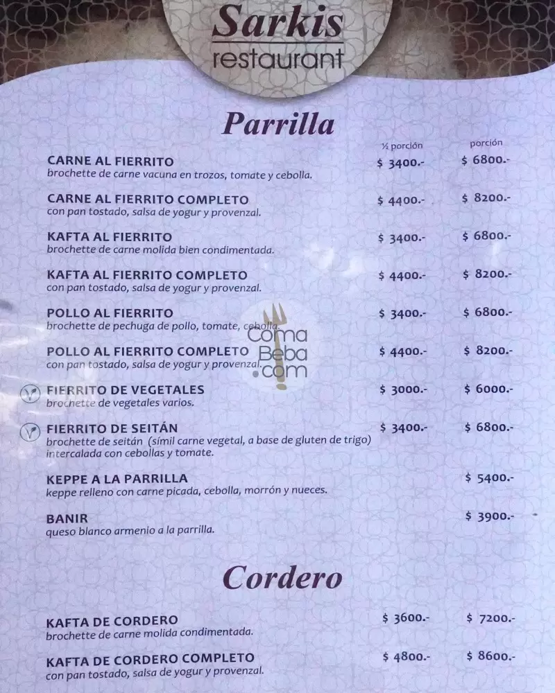 Sarki’s Buenos Aires Menu p5