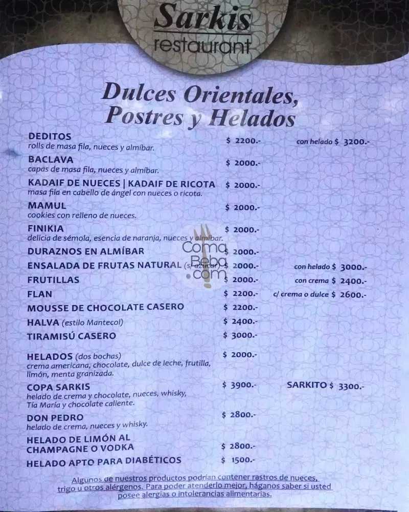 Sarki’s Buenos Aires Menu p6