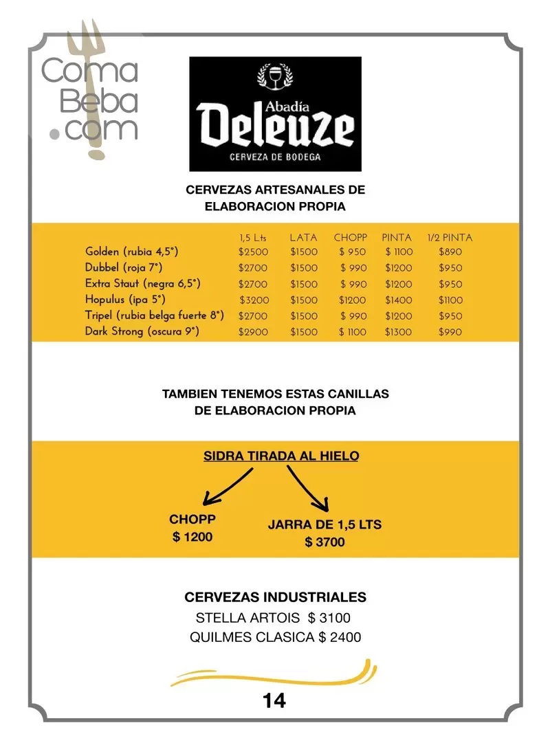 Bar El Federal Menu p14