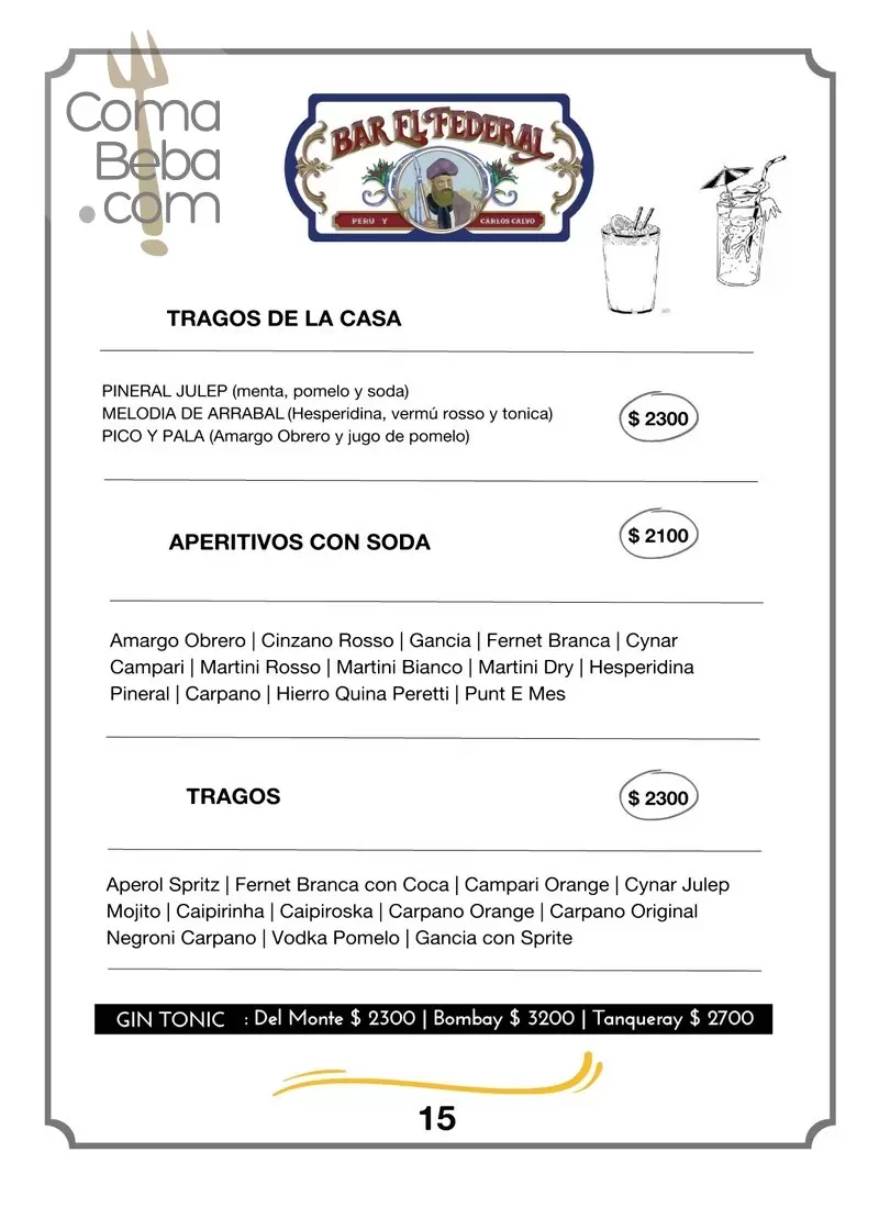 Bar El Federal Menu p15