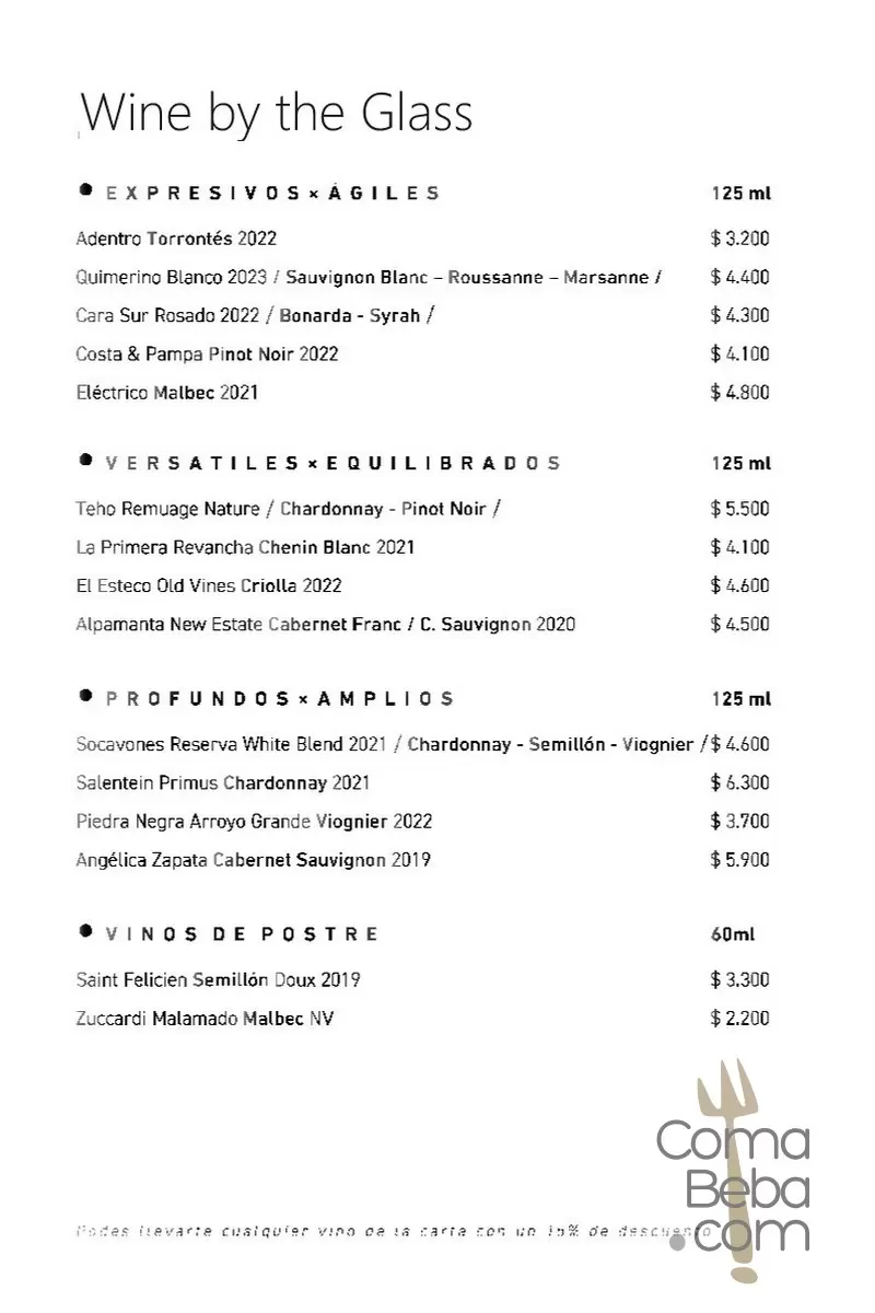 Franca Wine Menu p1