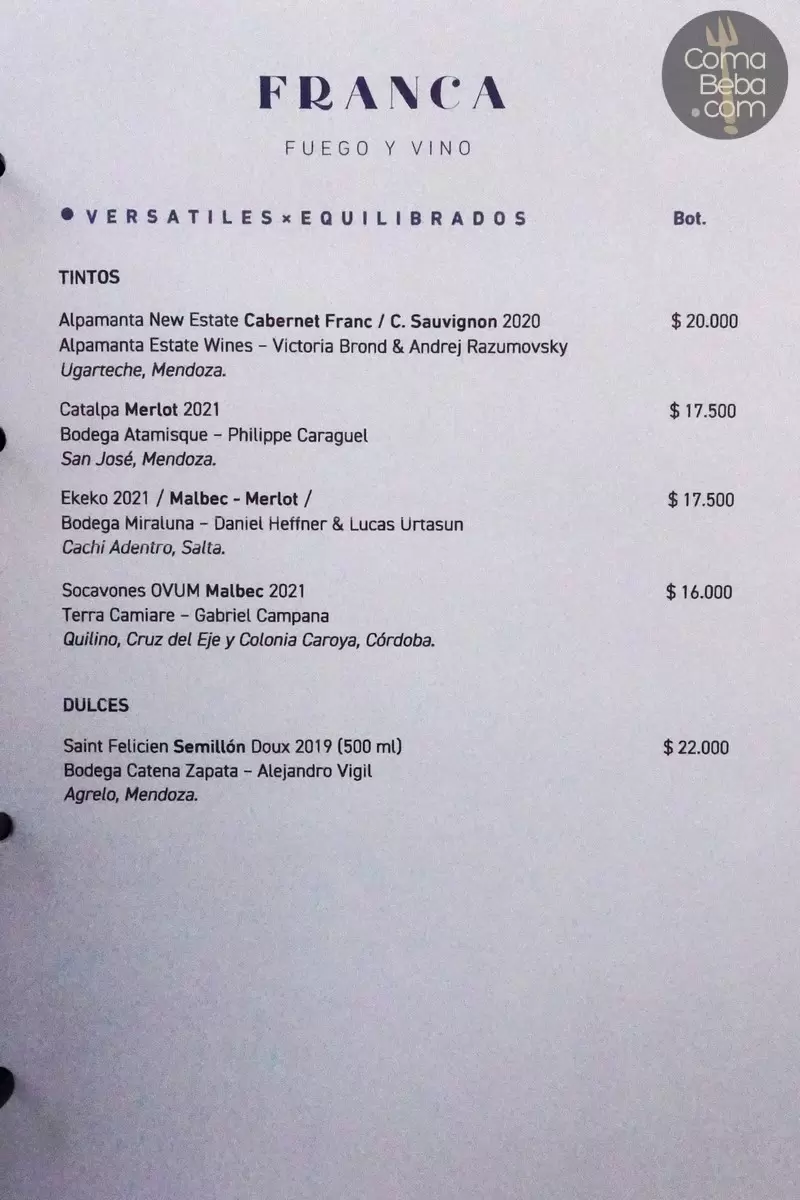 Franca Wine Menu p8