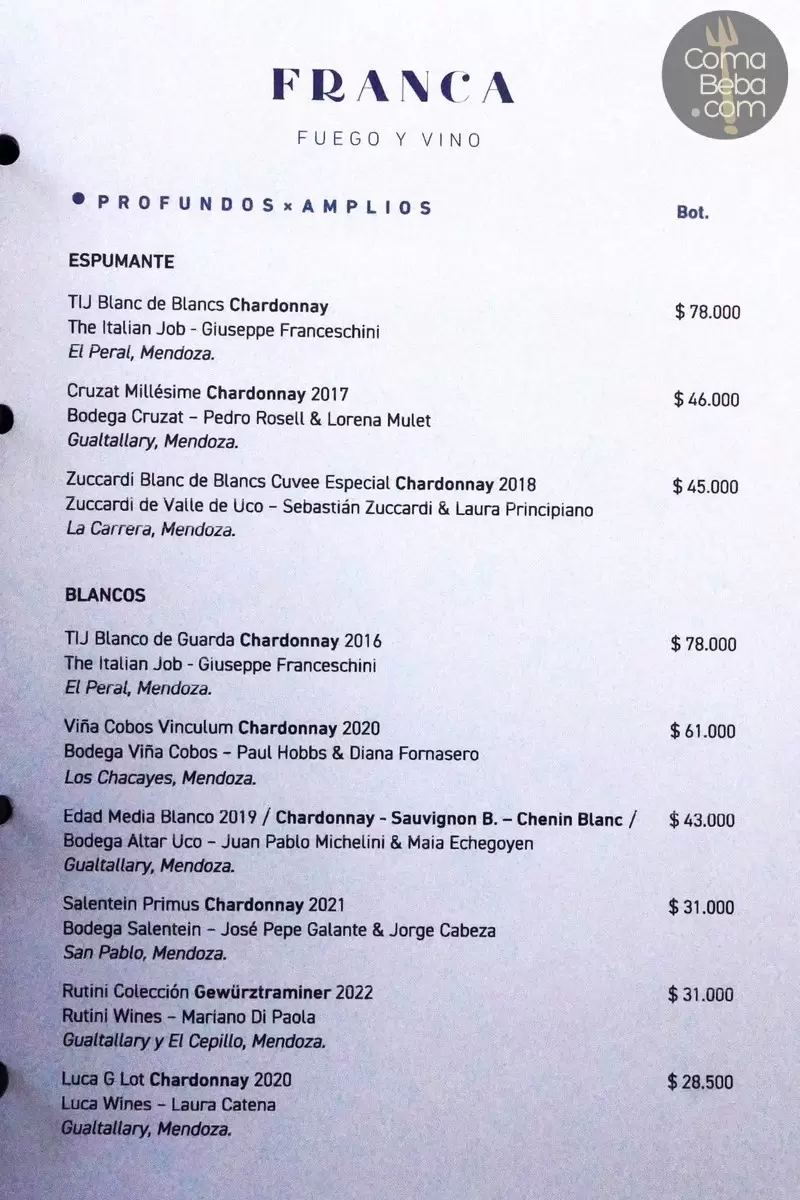 Franca Wine Menu p9