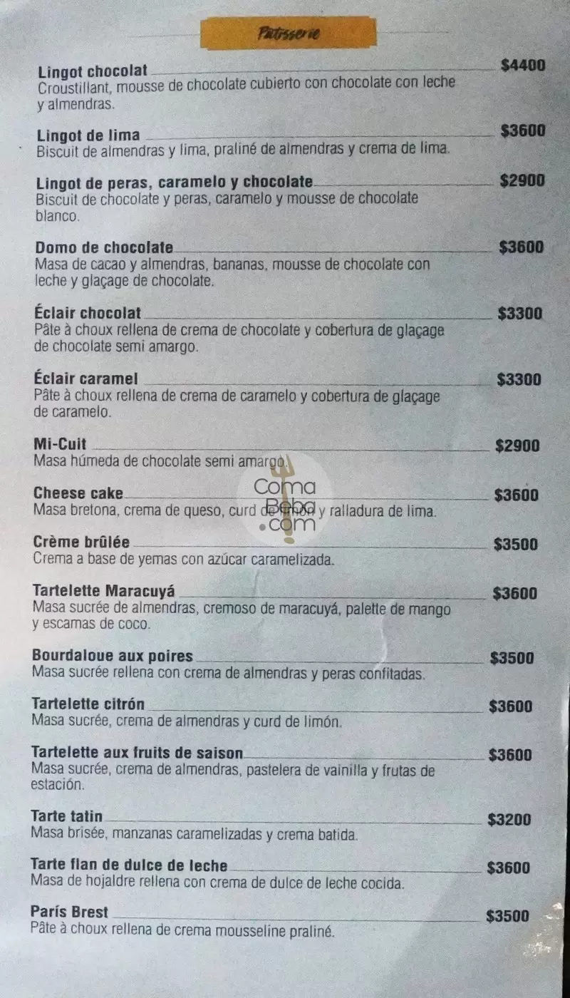 Gontran Cherrier Buenos Aires Menu p3