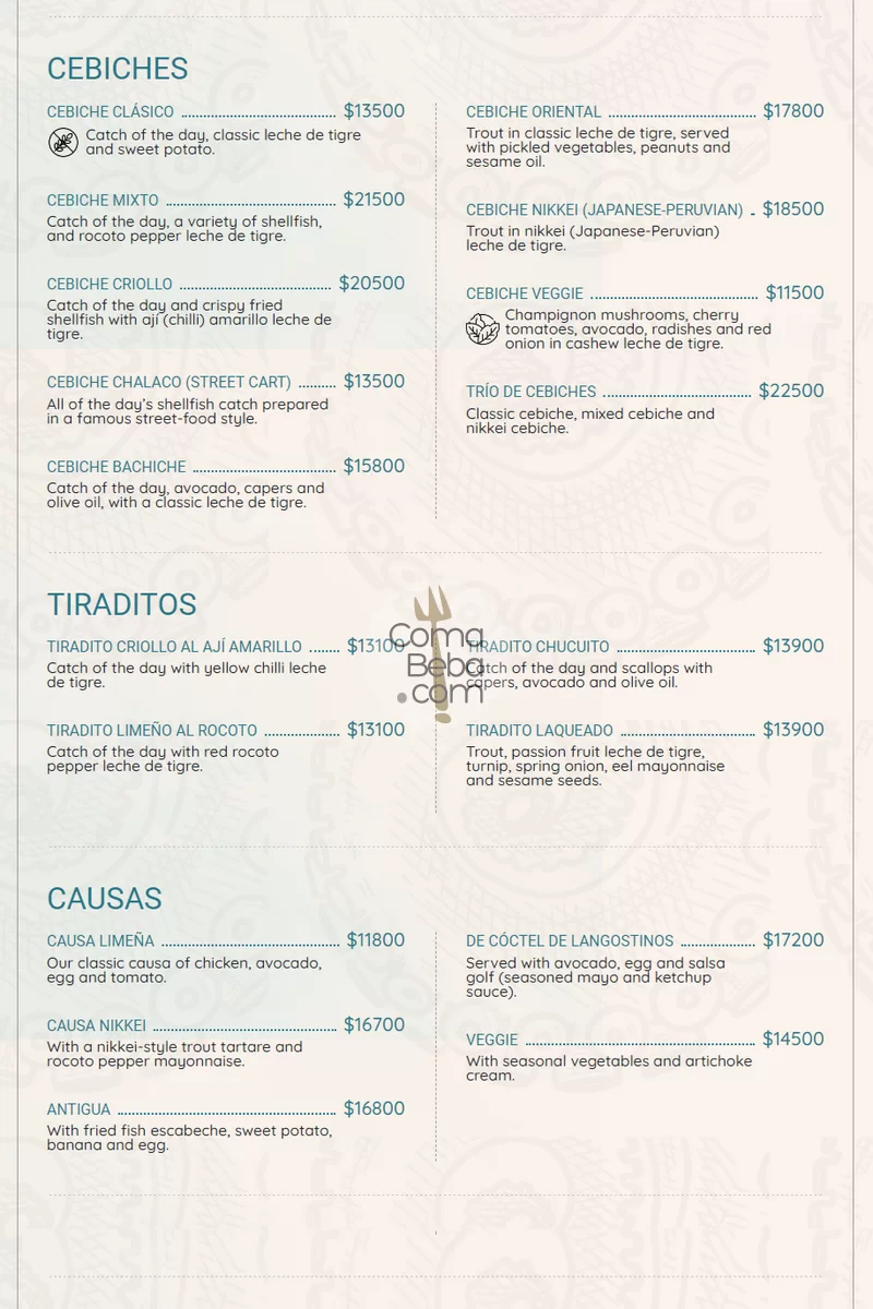 La Mar Buenos Aires Menu with Prices