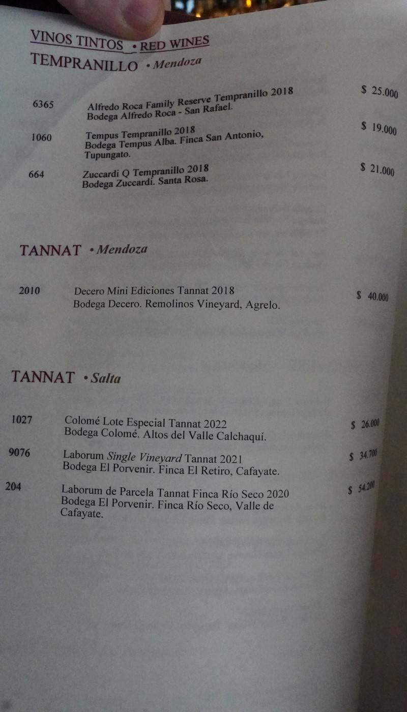 Cabaña las Lilas Wine List p19