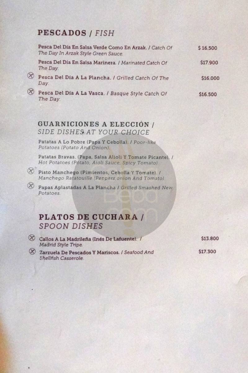 El Burladero Menu with Prices p4
