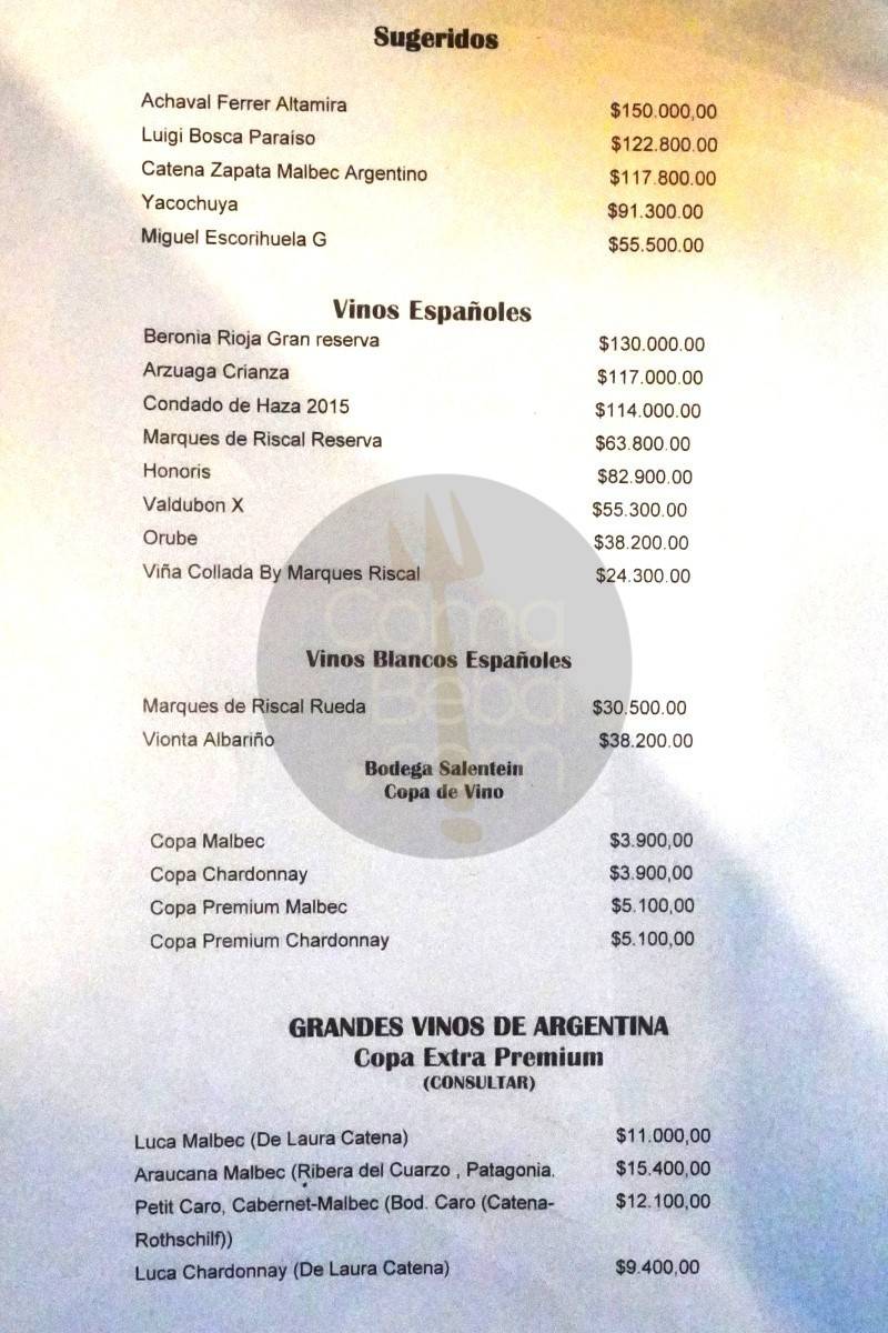 El Burladero Menu with Prices p8