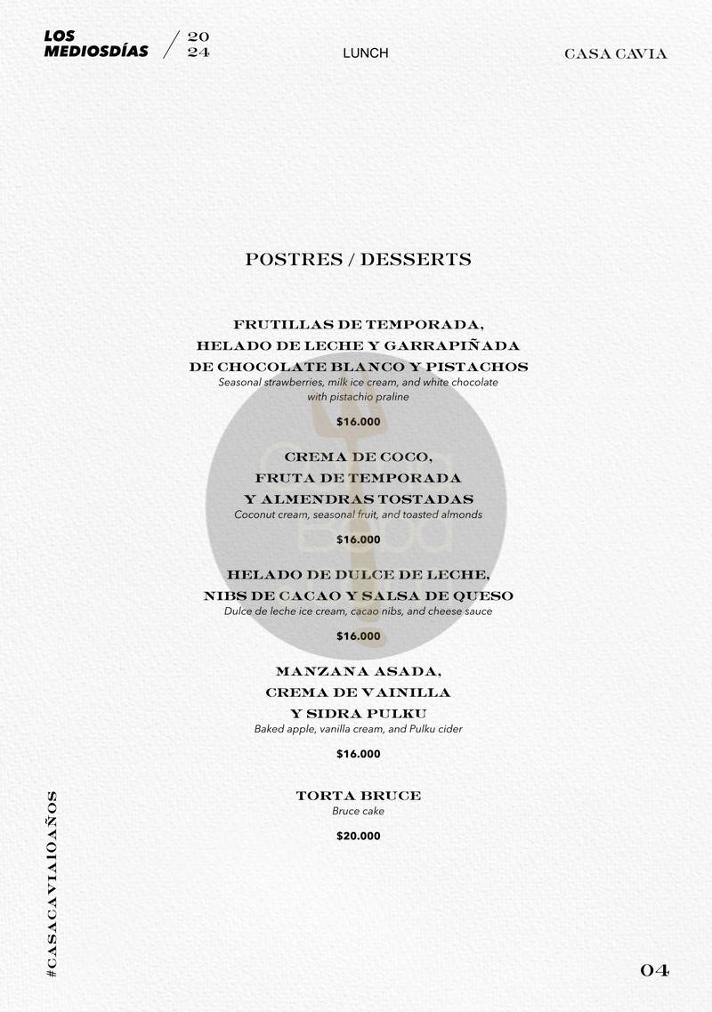 Casa Cavia Menu with Prices p4