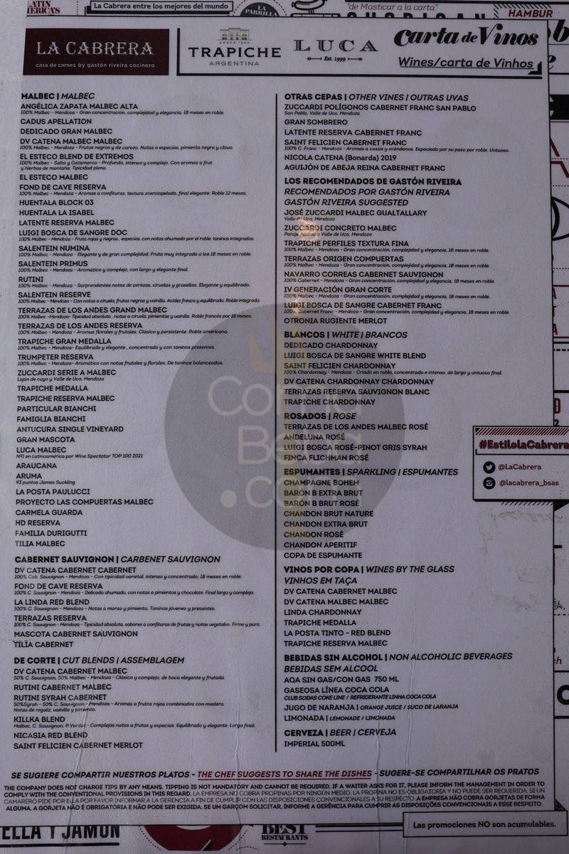 La Cabrera Carta con Precios p3