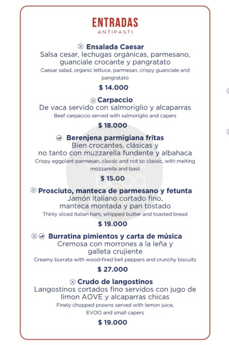 Aldo’s Restoran Carta con Precios p1