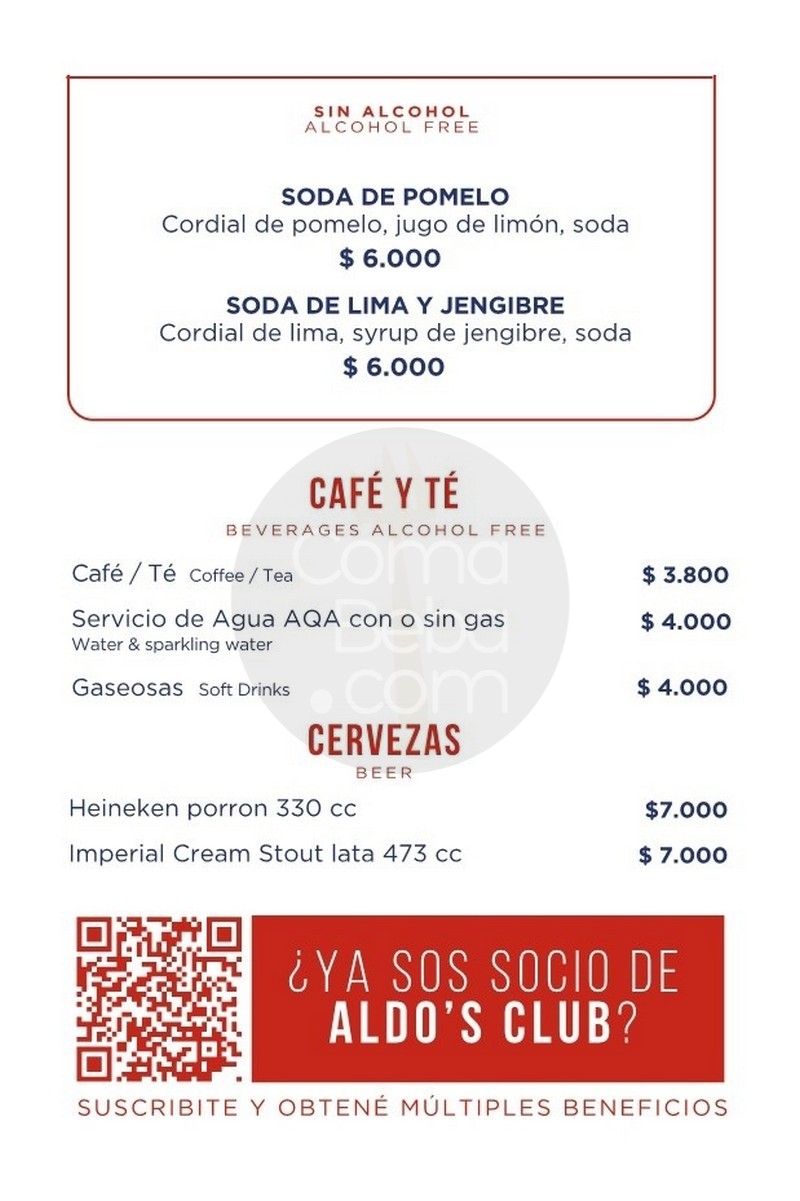 Aldo’s Restoran Carta con Precios p5