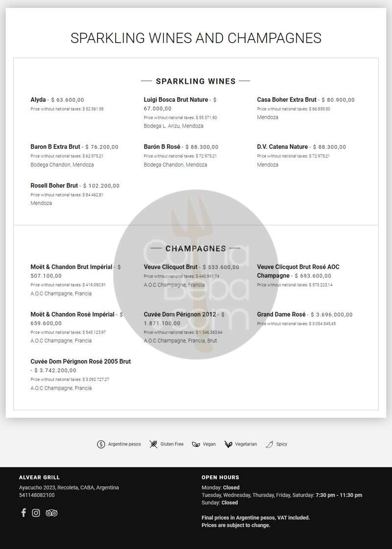 Alvear Grill Wine List – p4