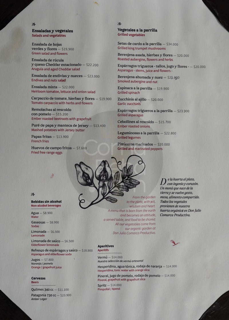 Don Julio Menu p2