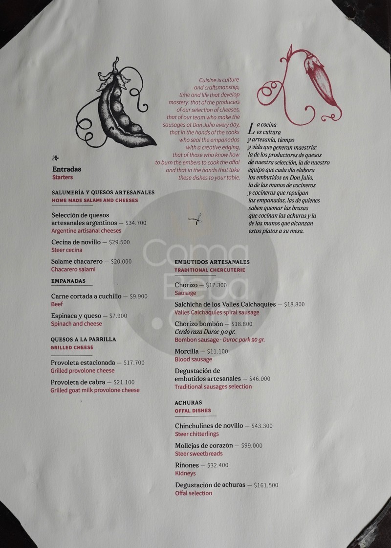 Don Julio Menu p3