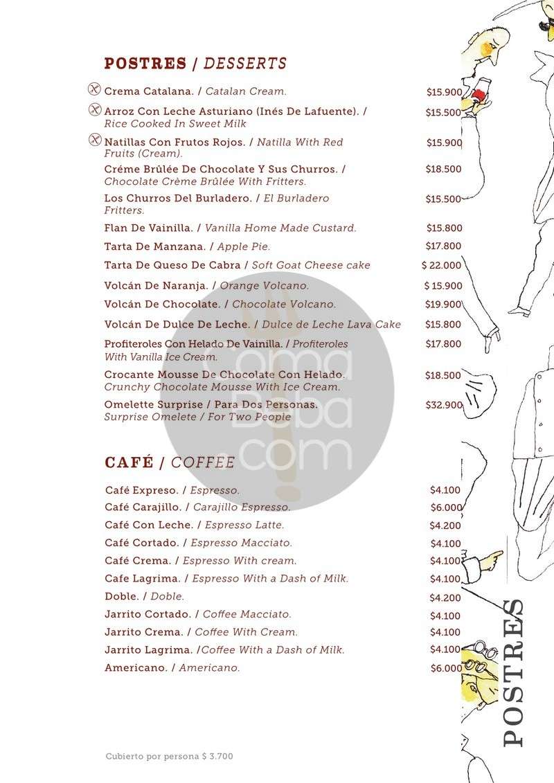 El Burladero Menu with Prices p5
